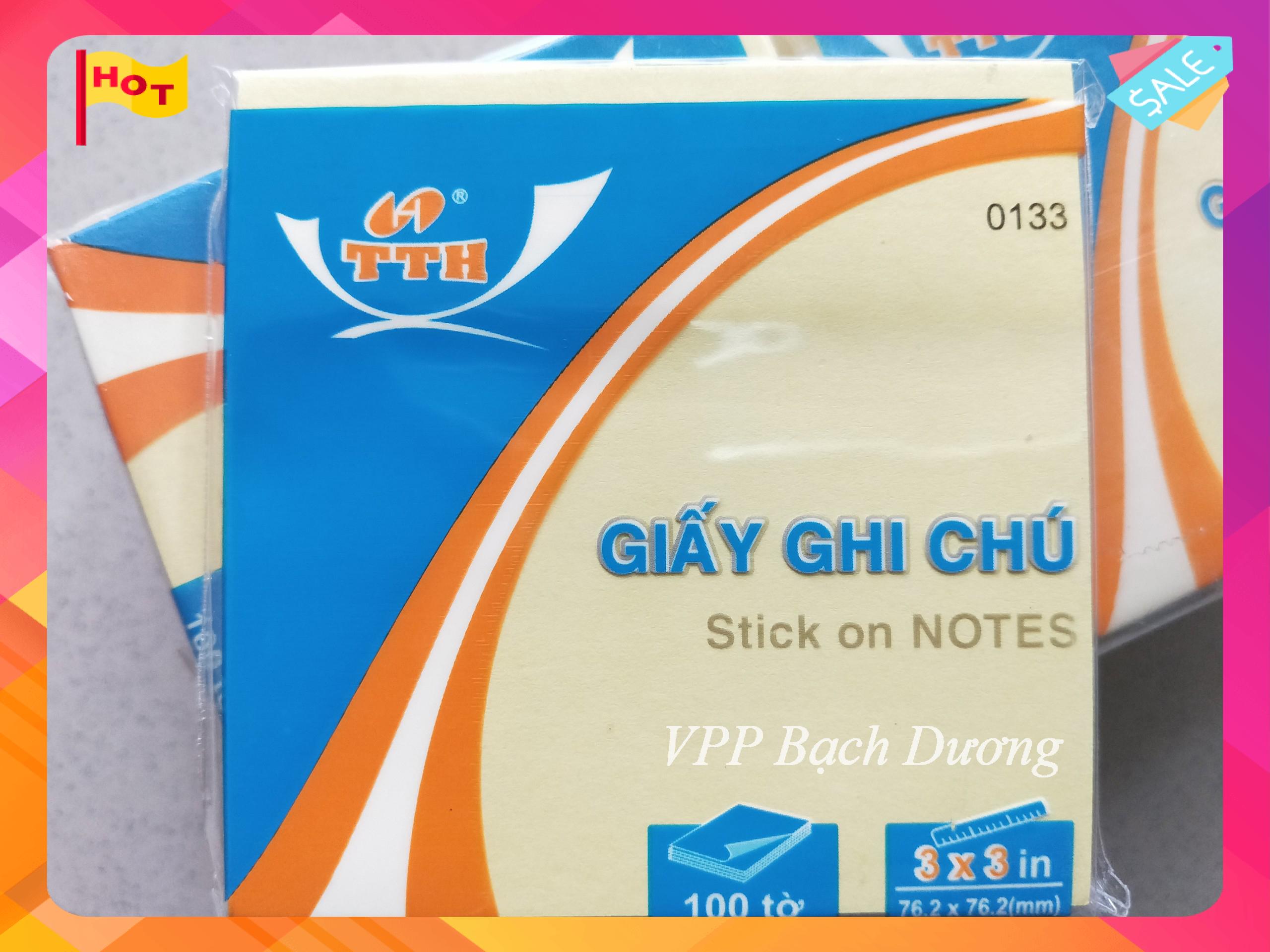 Giấy note vàng 3x3 - xấp/100 tờ