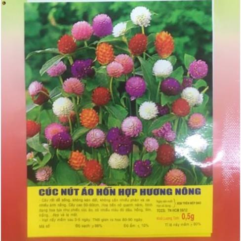 Hạt hoa cúc nút áo nhiều màu - gói 0,5 gram