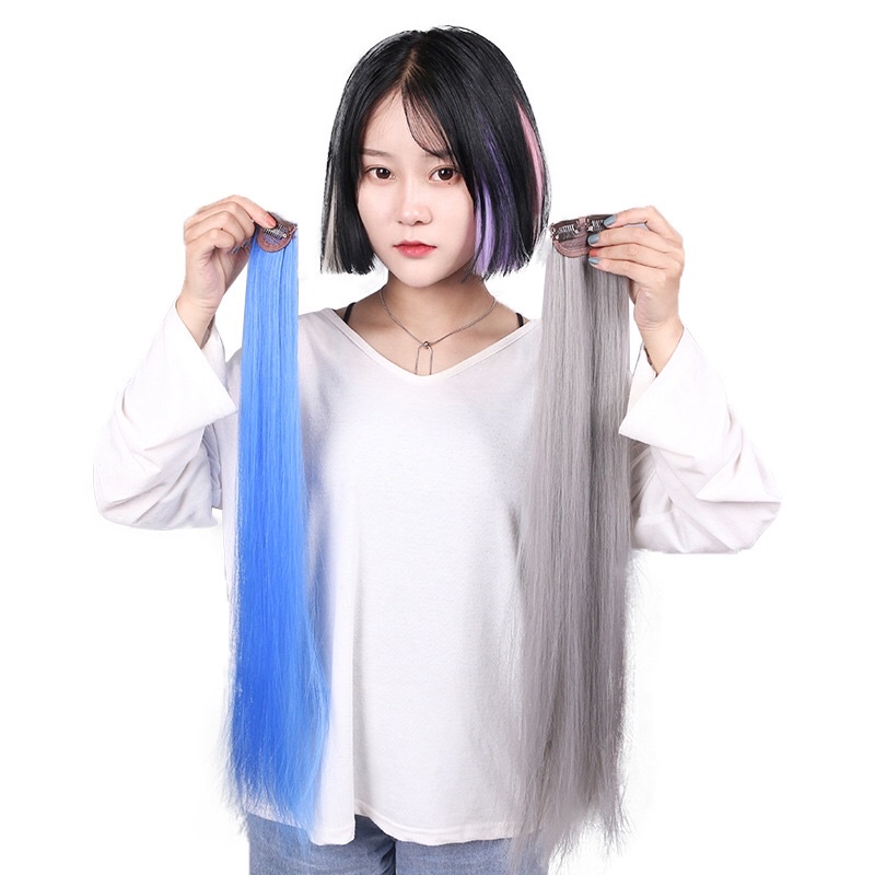 Tóc giả kẹp highlight mảnh to 7cm Qiqishop