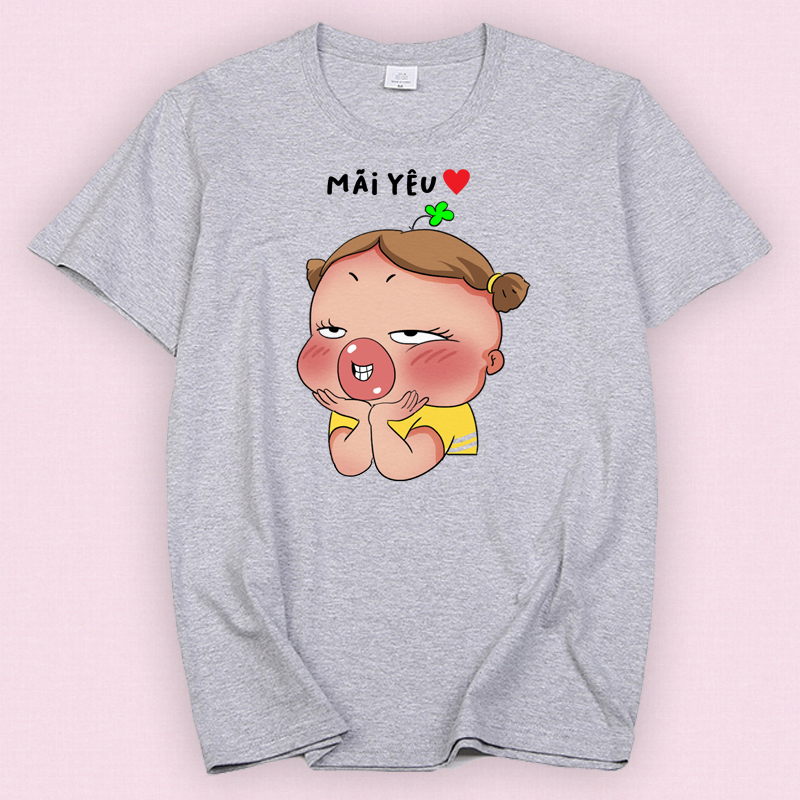 ÁO THUN IN HÌNH QUỲNH AKA " MÃI YÊU" , CHẤT VẢI MỀM MỊN THOÁNG MÁT - ALV69 - LAVIESHOP