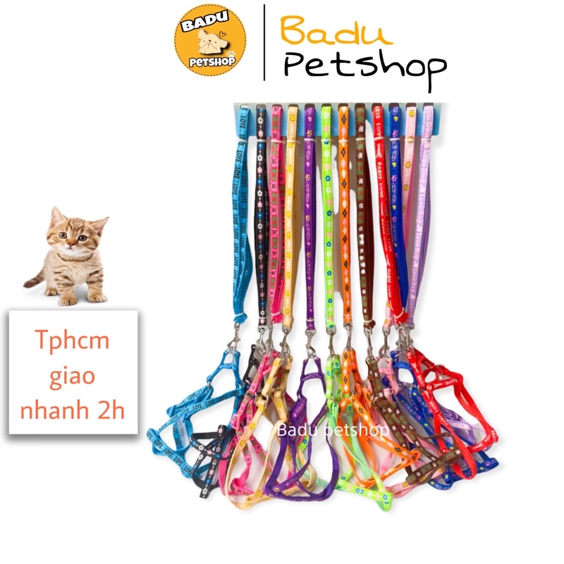 [Mã PET20K giảm 20K đơn 250K] Dây dắt yếm chó,mèo nhỏ