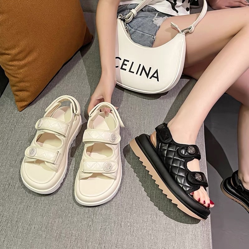 Dép nữ , dép sandal 2 quai trám cá tính