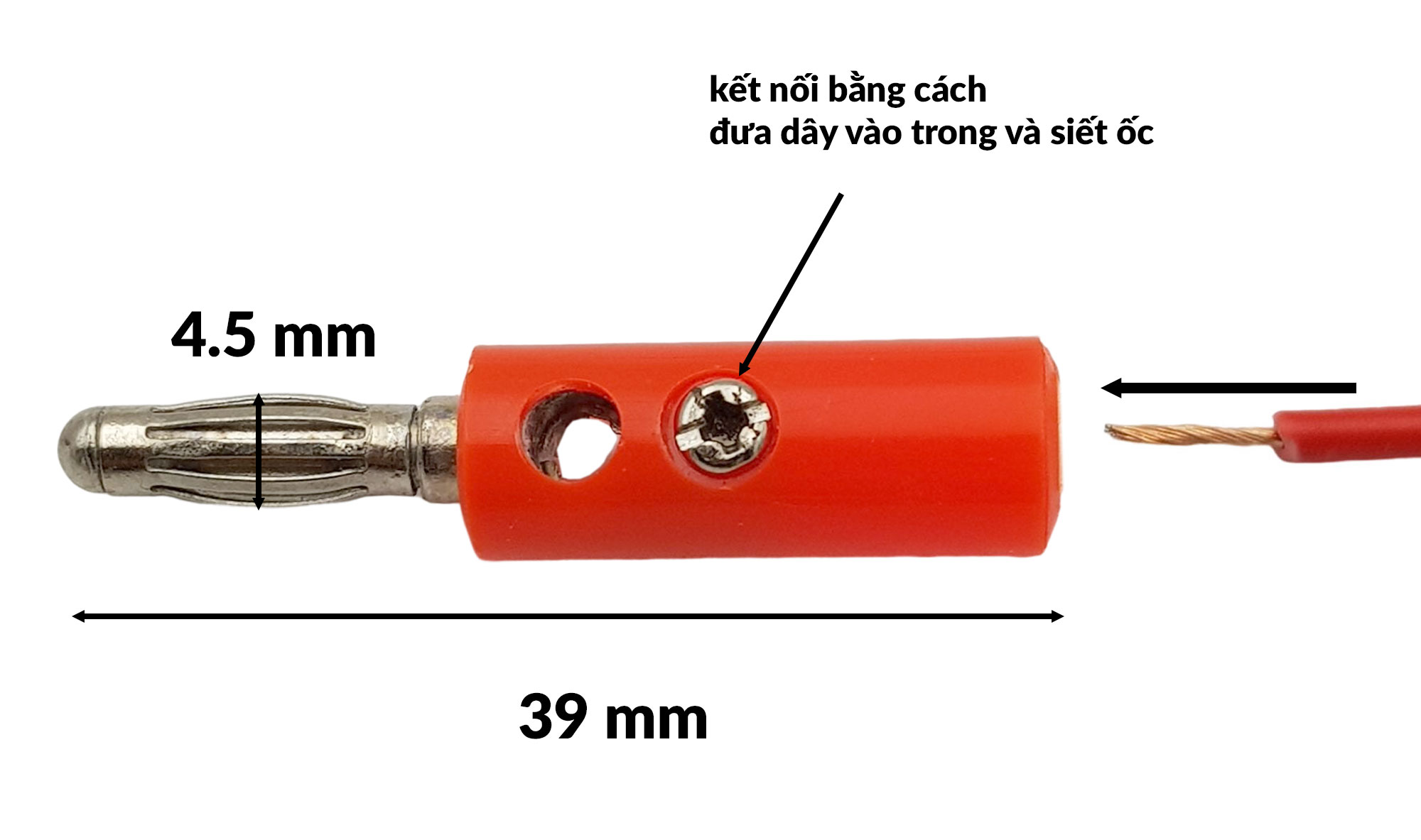 Jack bắp chuối 4mm
