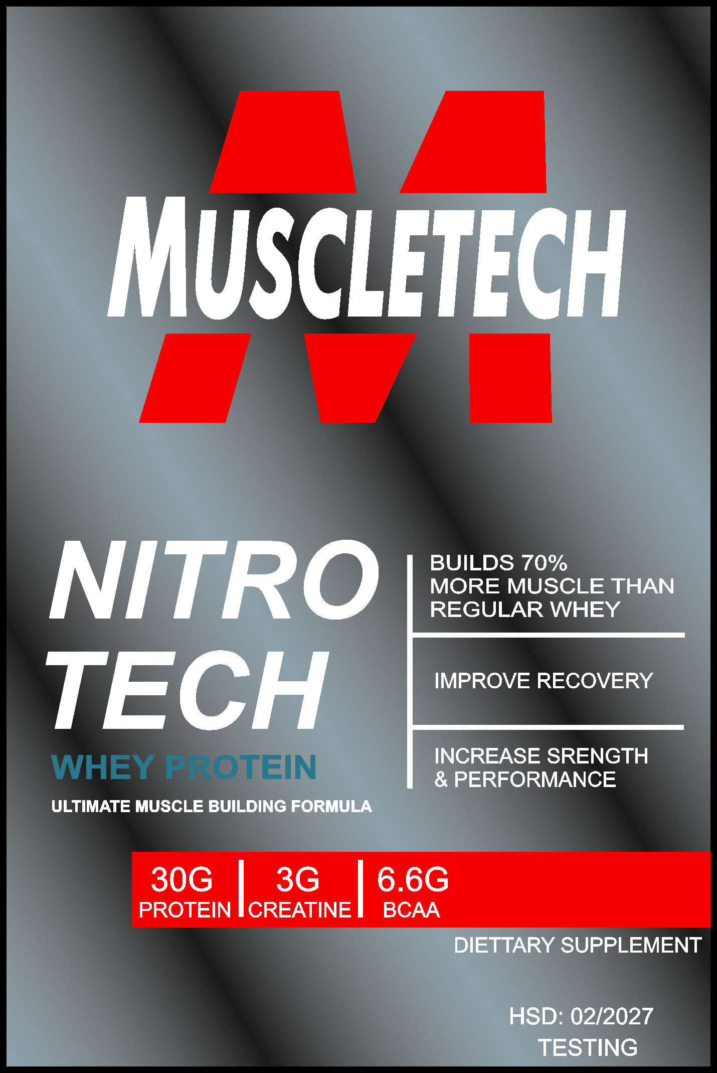 Sample Zip Nitrotech Whey Protein Sữa Tăng Cơ