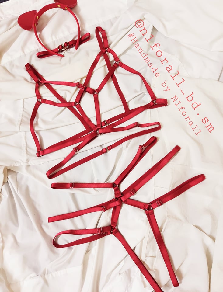 Set đai sexy kèm choker cổ