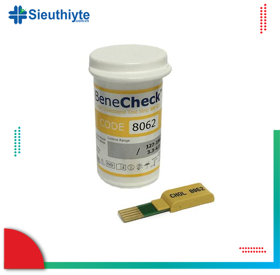 Que thử Cholesterol máy đo Benecheck 3in1
