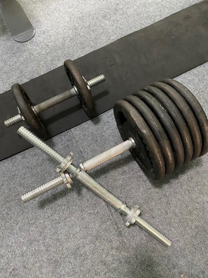 Combo 60Kg Tạ+ 2 Đòn Tay 45cm Dùng Siêu Bền
