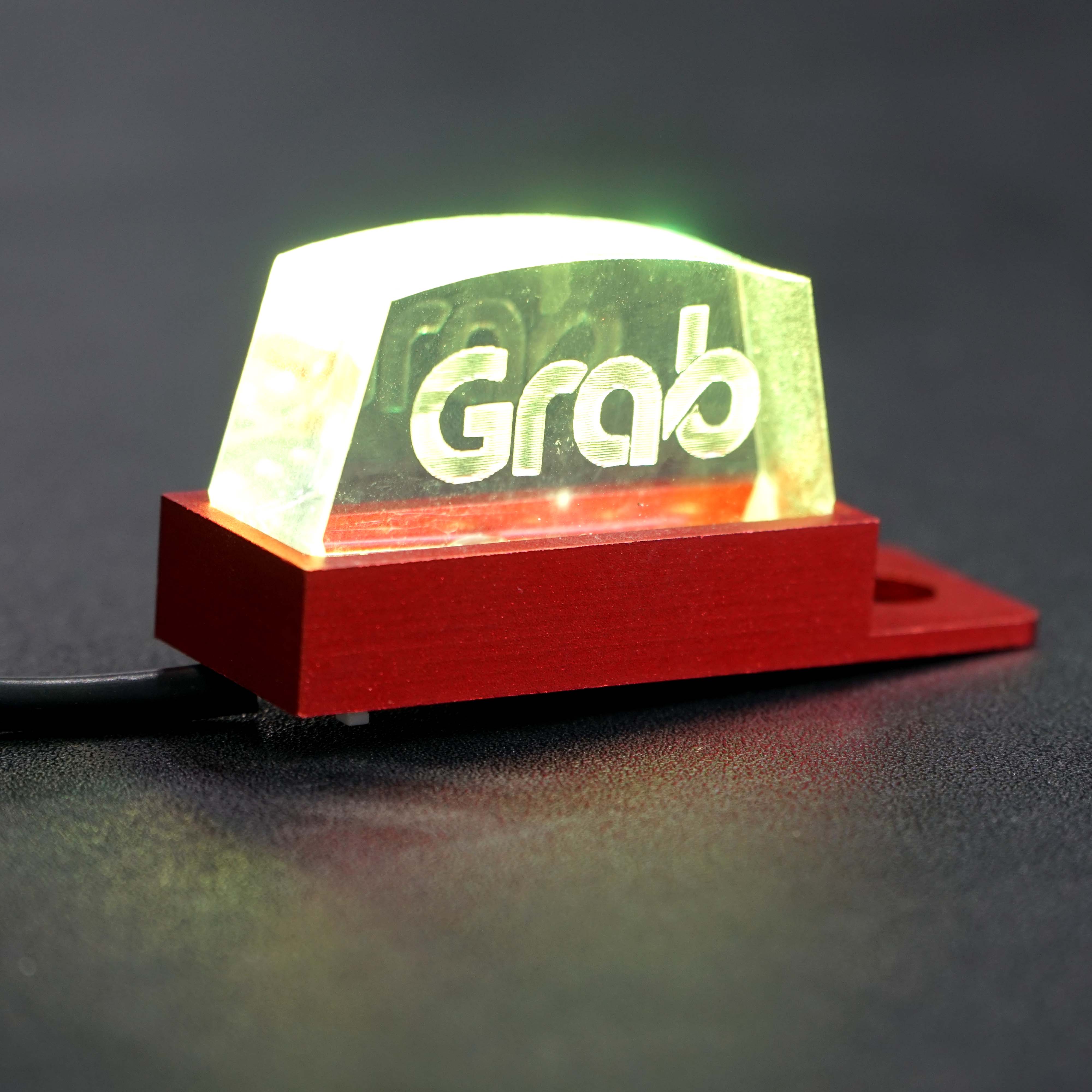 Đèn led GRAB gắn trang trí chân gương xe máy