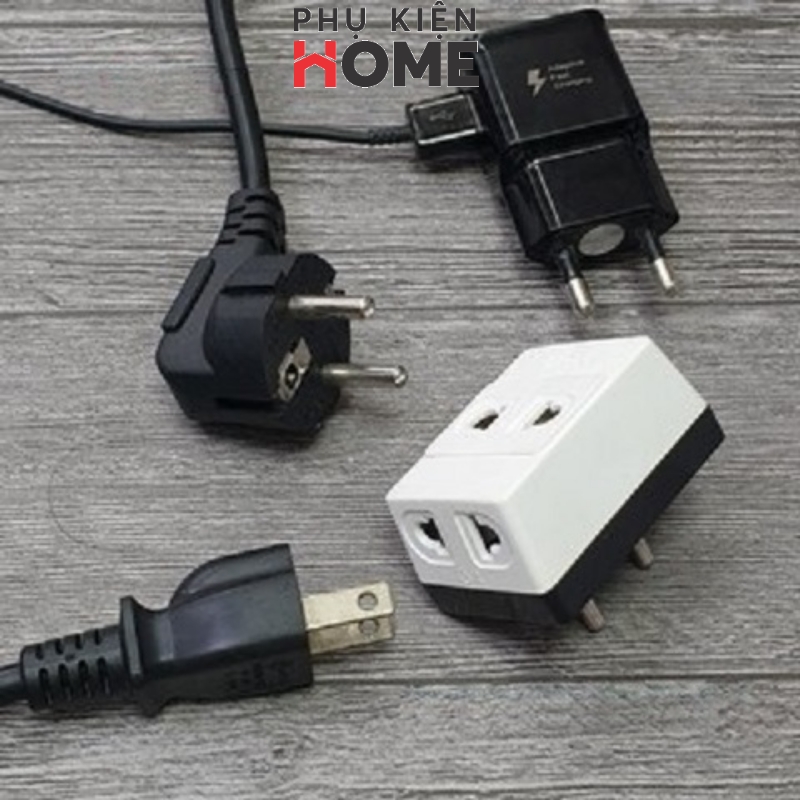 Giắc Cắm Điện Chia 3 Ổ, Giắc Cắm Chia Từ 1 Ổ Ra 3 Ổ Cắm, Tiện Ích, Thiết Kế Nhỏ Gọn, Tiết Kiệm Diện Tích, Dễ Dàng Sử Dụng. Phụ Kiện Home 8612