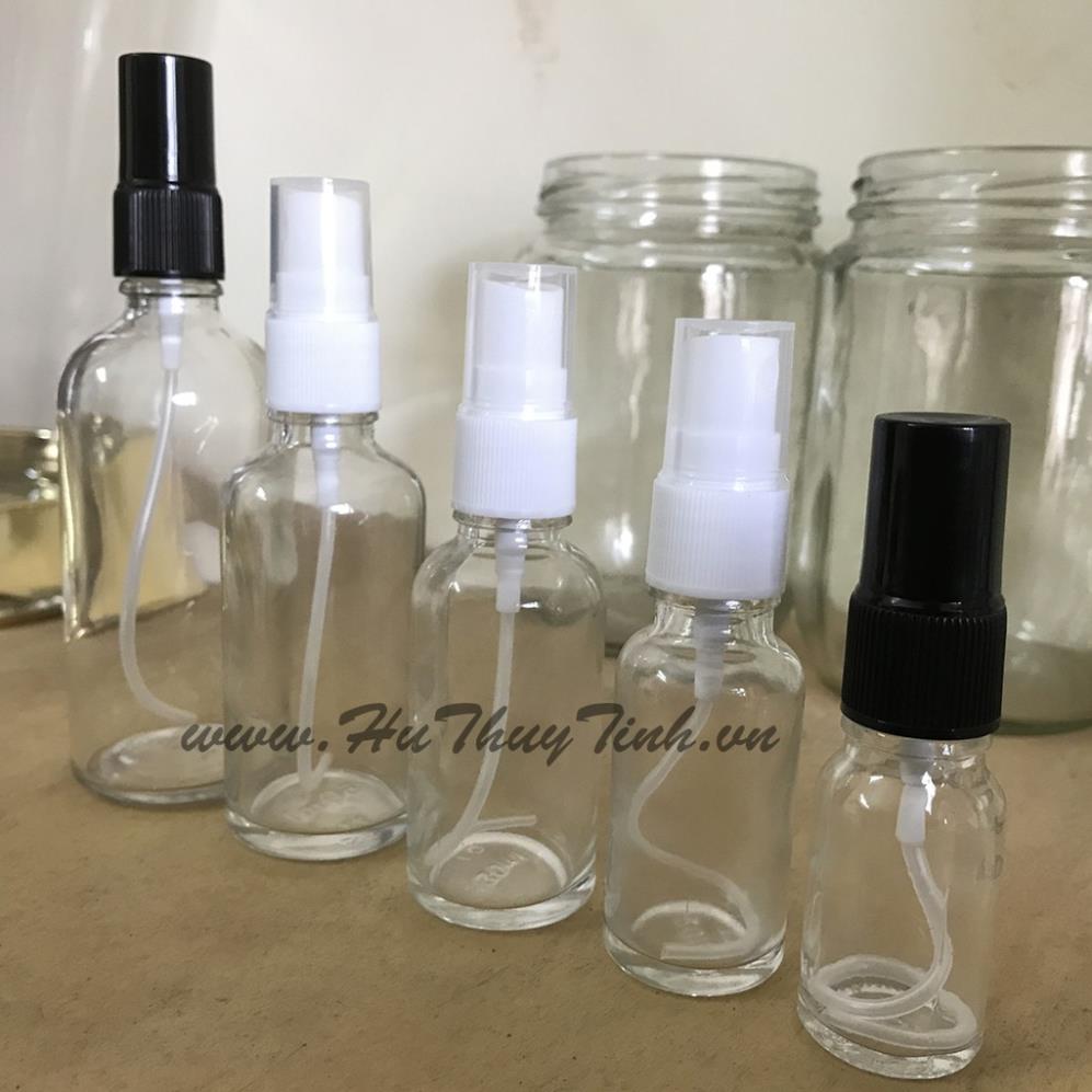 Chai xịt phun sương bằng thuỷ tinh (10ml/20ml/30ml/50ml/100ml)