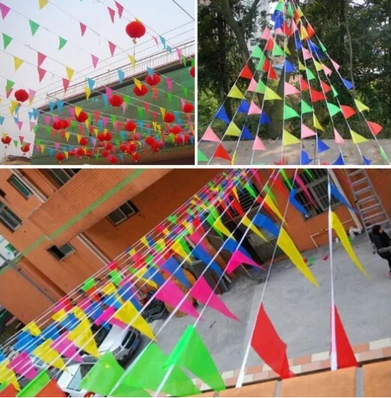 5 cuộn cờ dây tam giác to ( 50m)