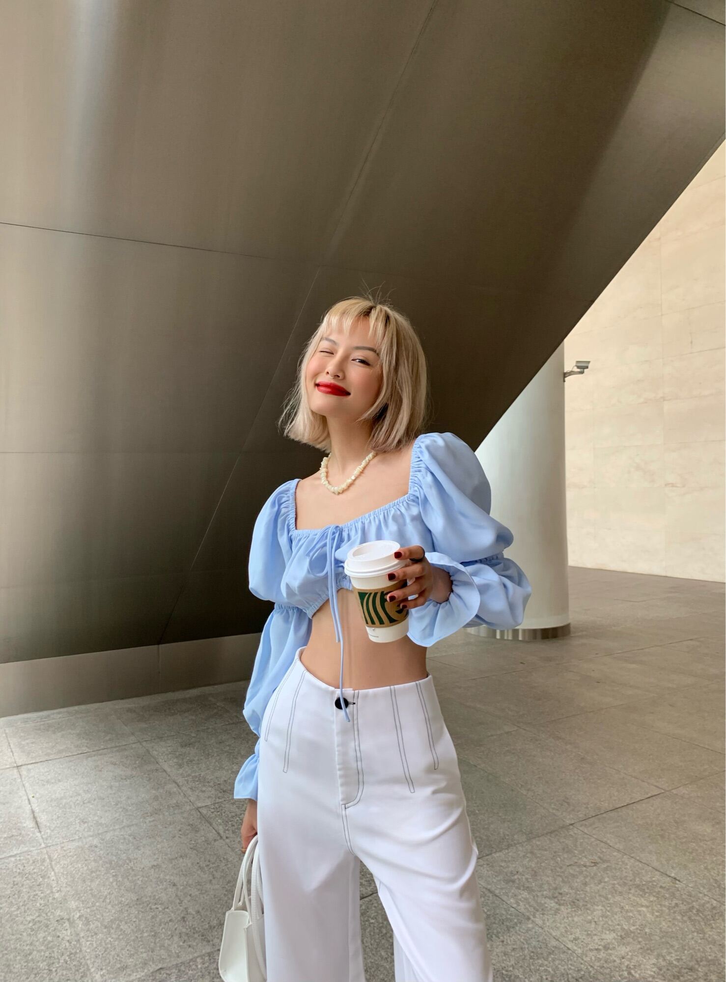 [Nhập mã LAZFASHION34-giảm 15% tối đa 99k/600k]SAP-Áo croptop tay lồng đèn