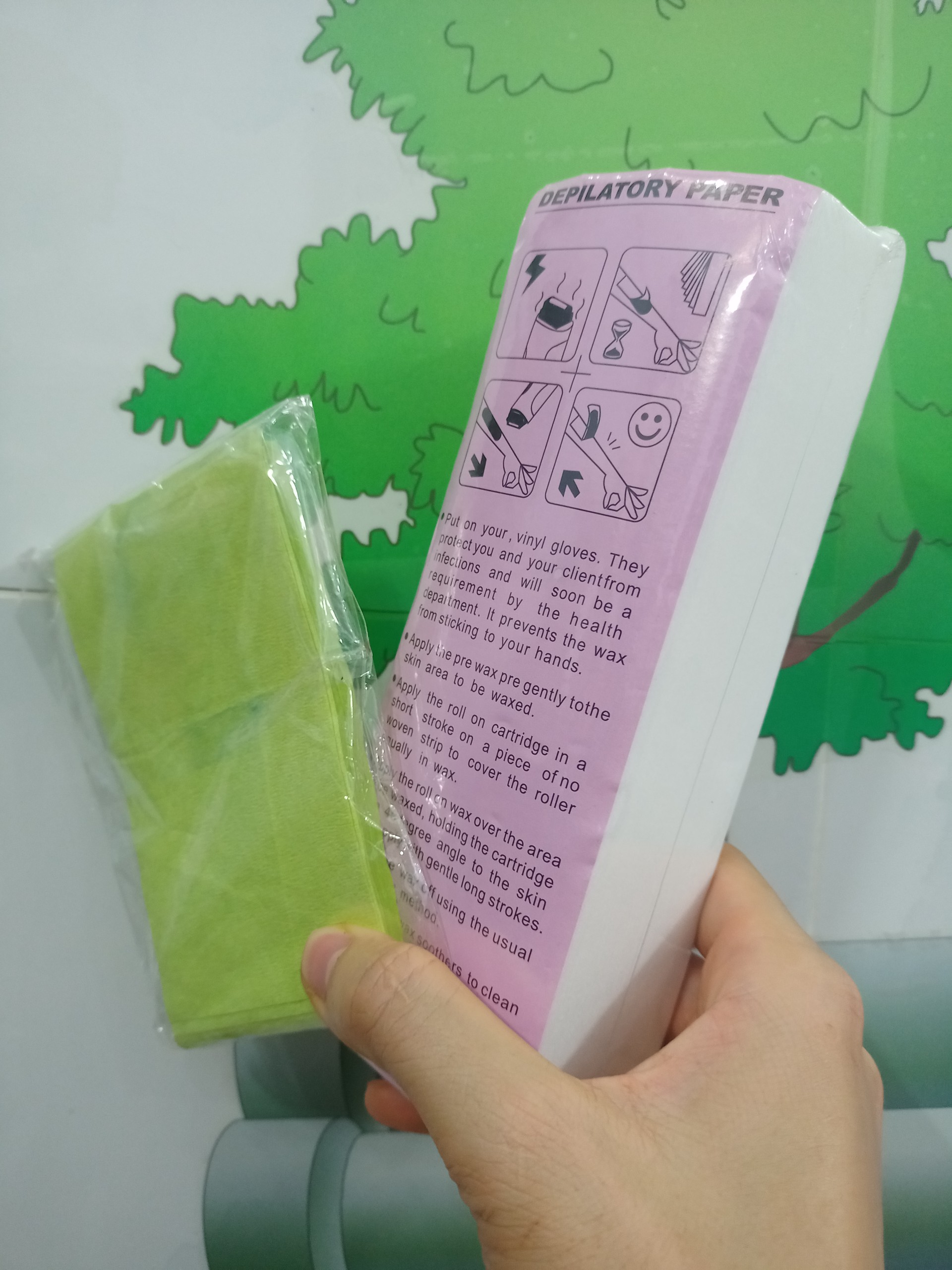 Giấy wax lông màu trắng