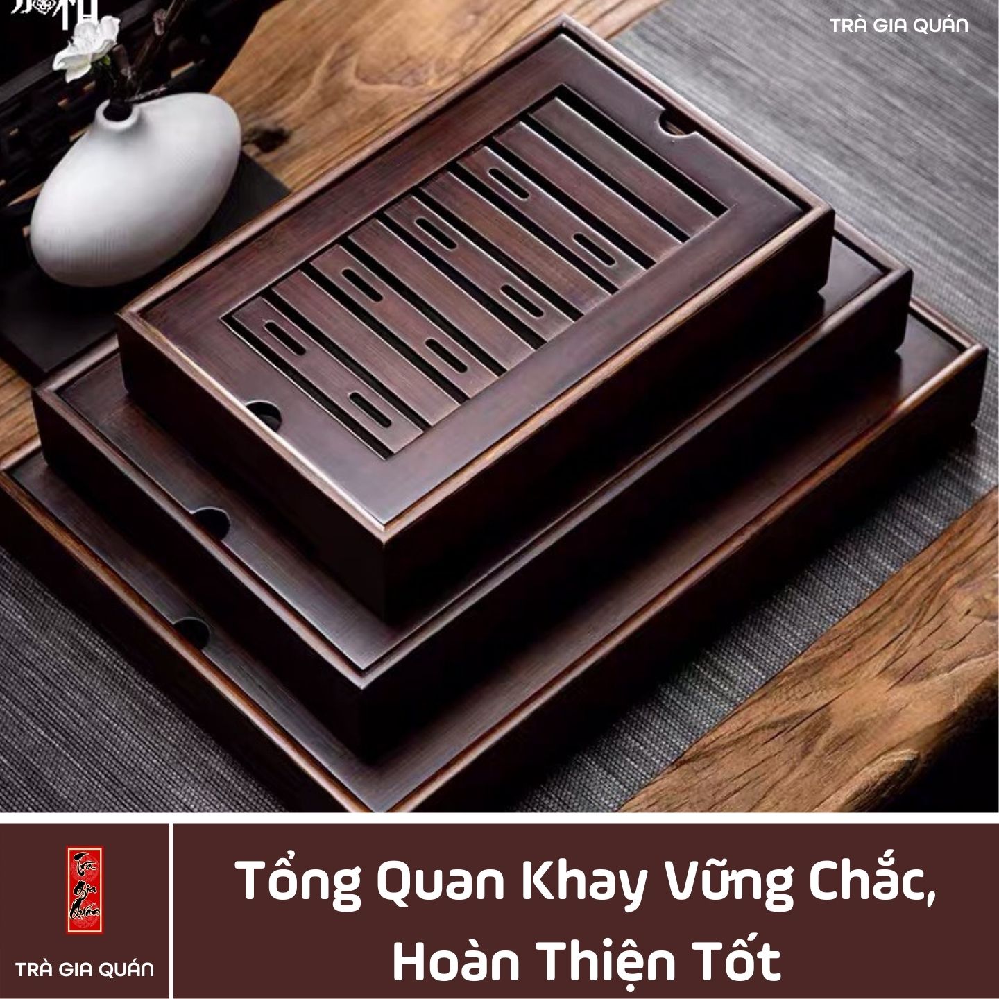 Khay Trà Tre Cao Cấp Chữ Nhật KT 10
