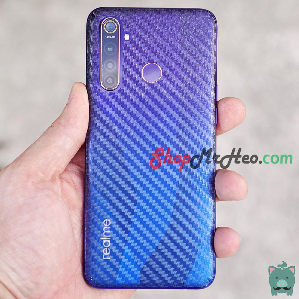 [HCM]Bộ 3 Skin Dán Mặt Sau Lưng Vân 3D Realme 5 - Realme 5i - Realme 5s - Realme 5 Pro