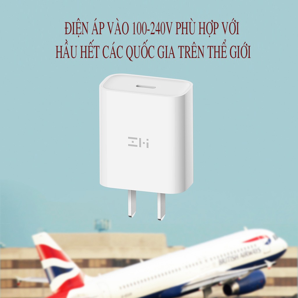 Củ Sạc Nhanh 20W Xiaomi Zmi Cổng USB Type C HA716