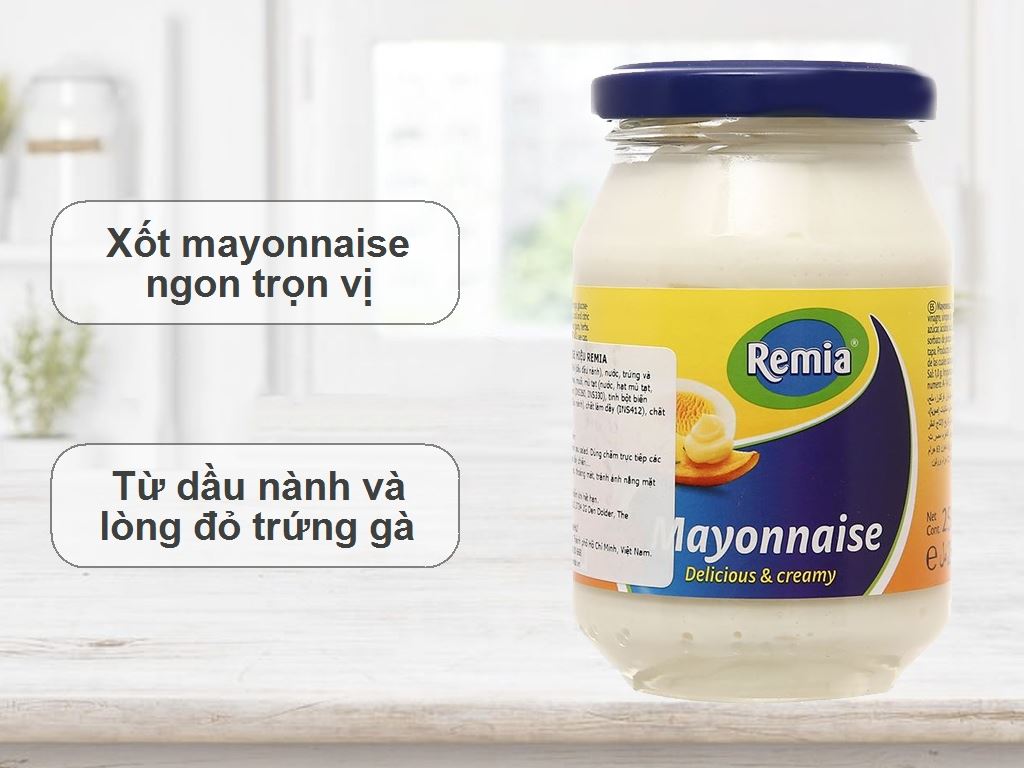 Xốt mayonnaise Remia hũ 250ml