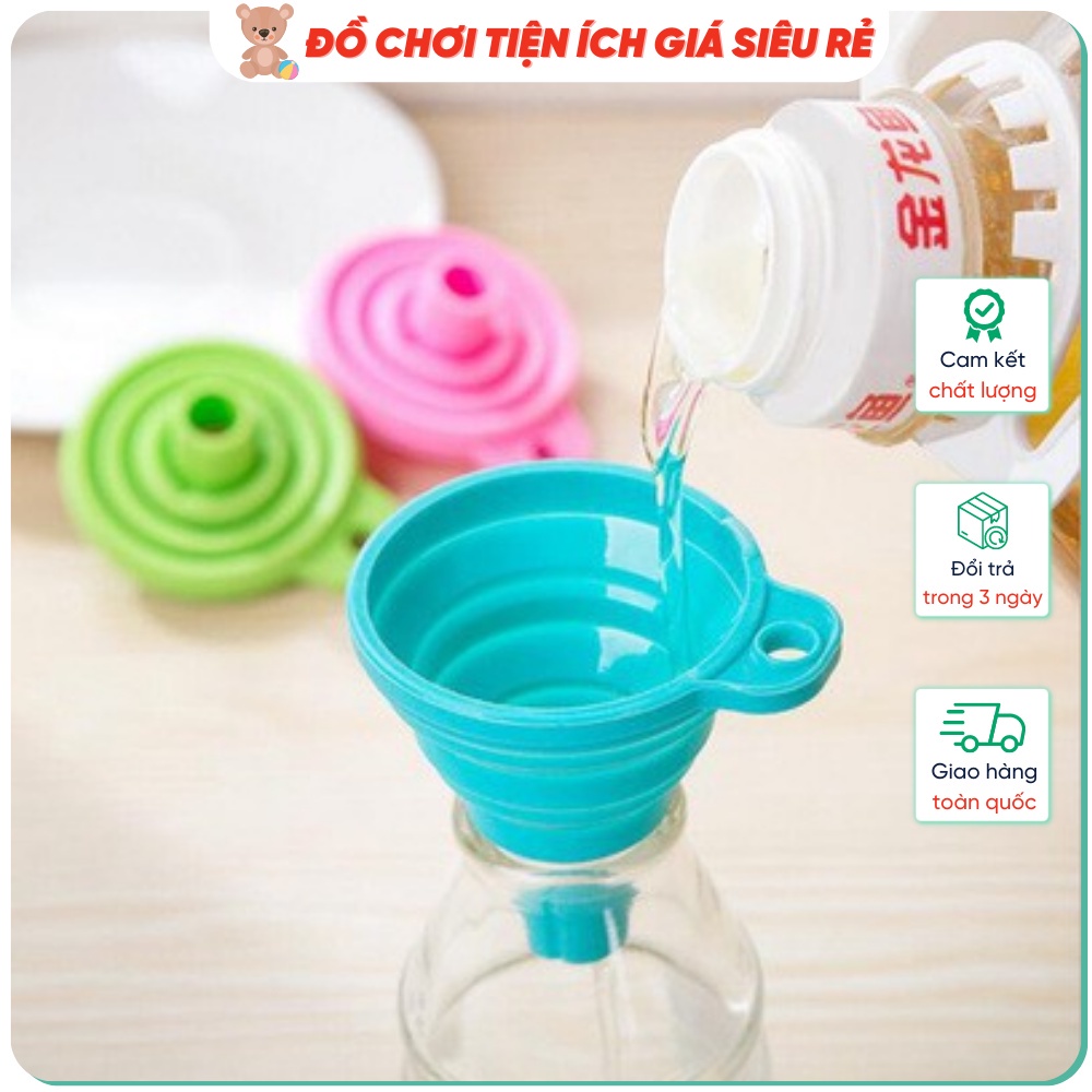 Phễu silicon mini HÀNG CHẤT LƯỢNG TỐT Phễu silicon cao cấp gấp gọn