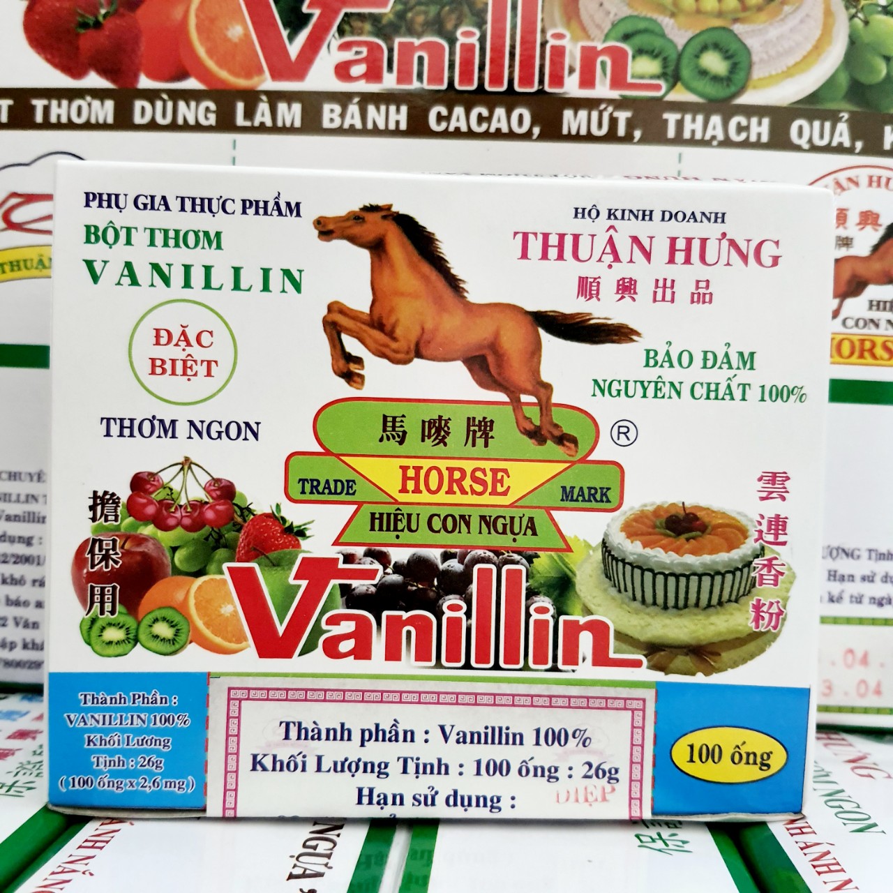 Bột vani/Vanilline ống (vỉ 10 ống)