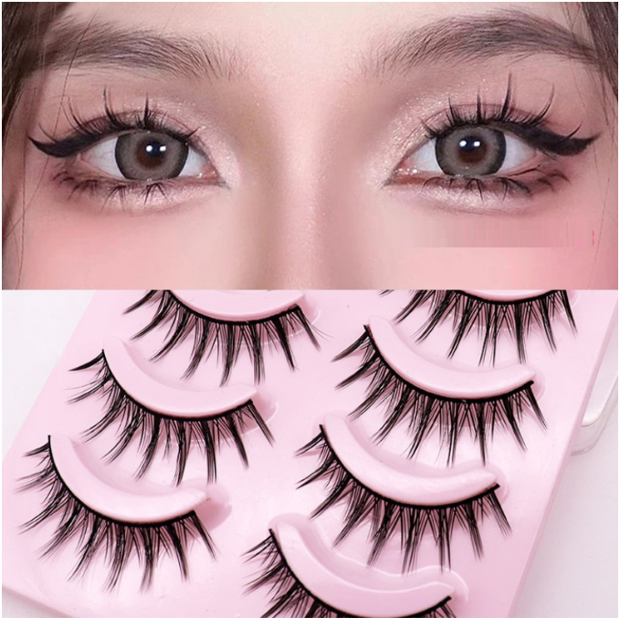 lông mi mã 5 cặp pink hộp hồng