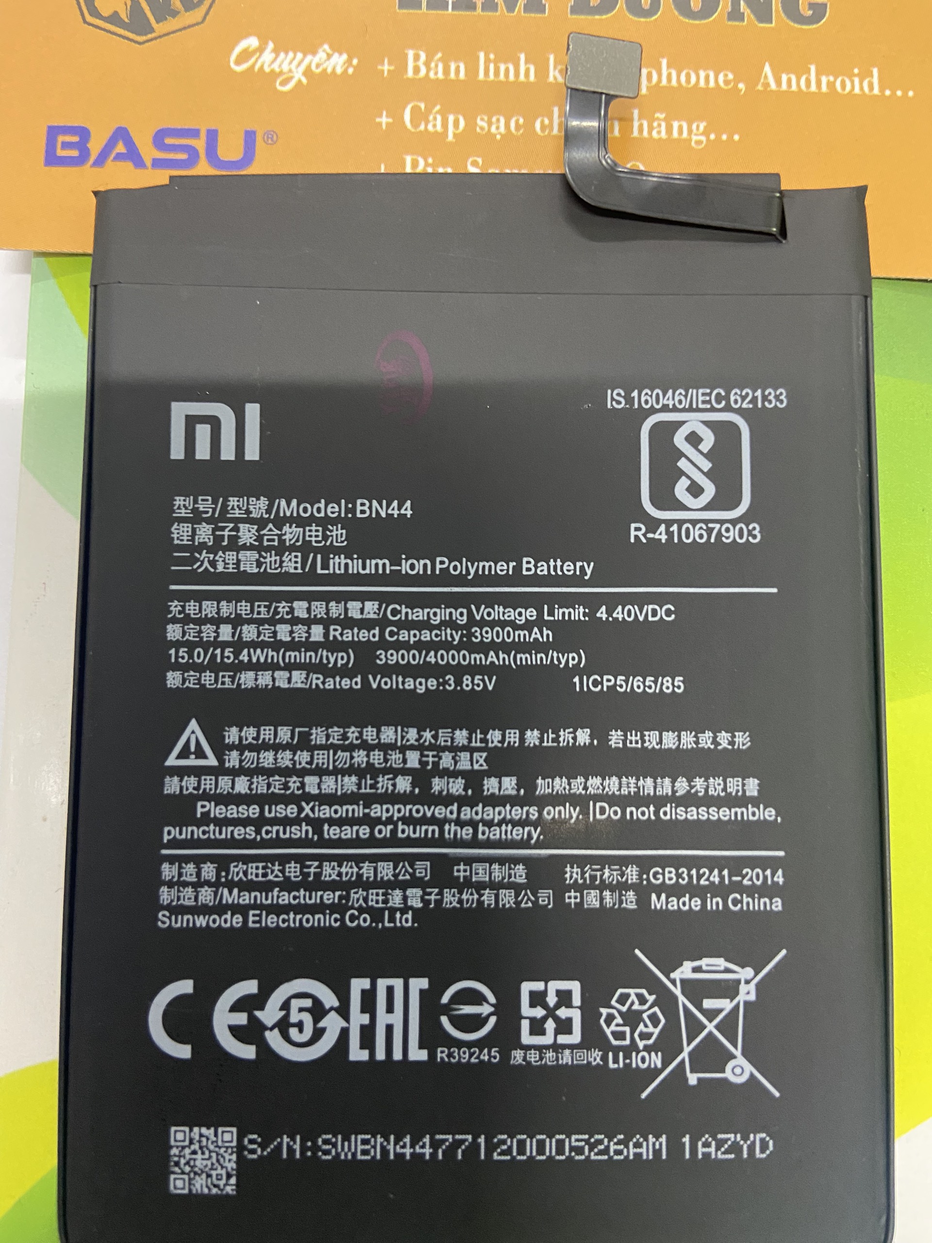 [HCM]Pin Xiaomi Redmi 5 plus (Mã pin: BN-44)