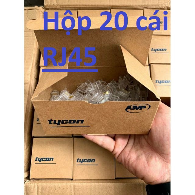 Hộp 20 cái đầu bấm mạng rj45 - hạt mạng rj45 - đầu code mạng - rj45h20