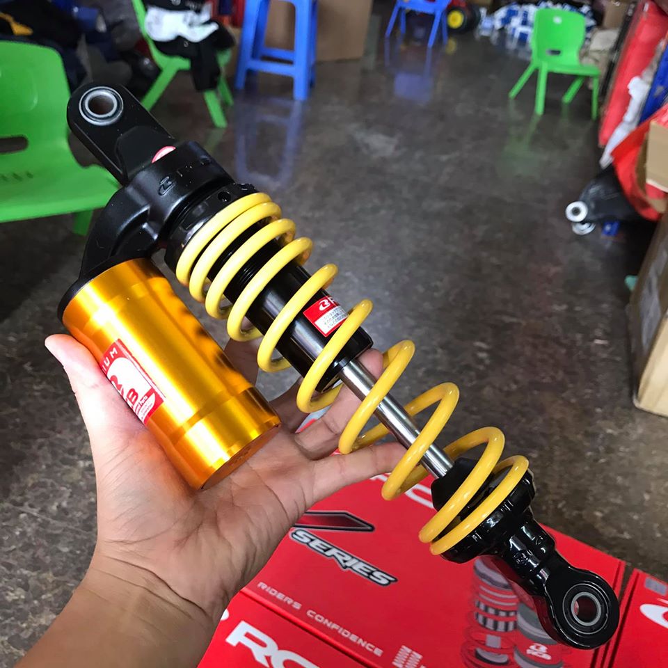 Phuộc sau bình dầu RCB gắn Wave, Dream MB2 Vàng