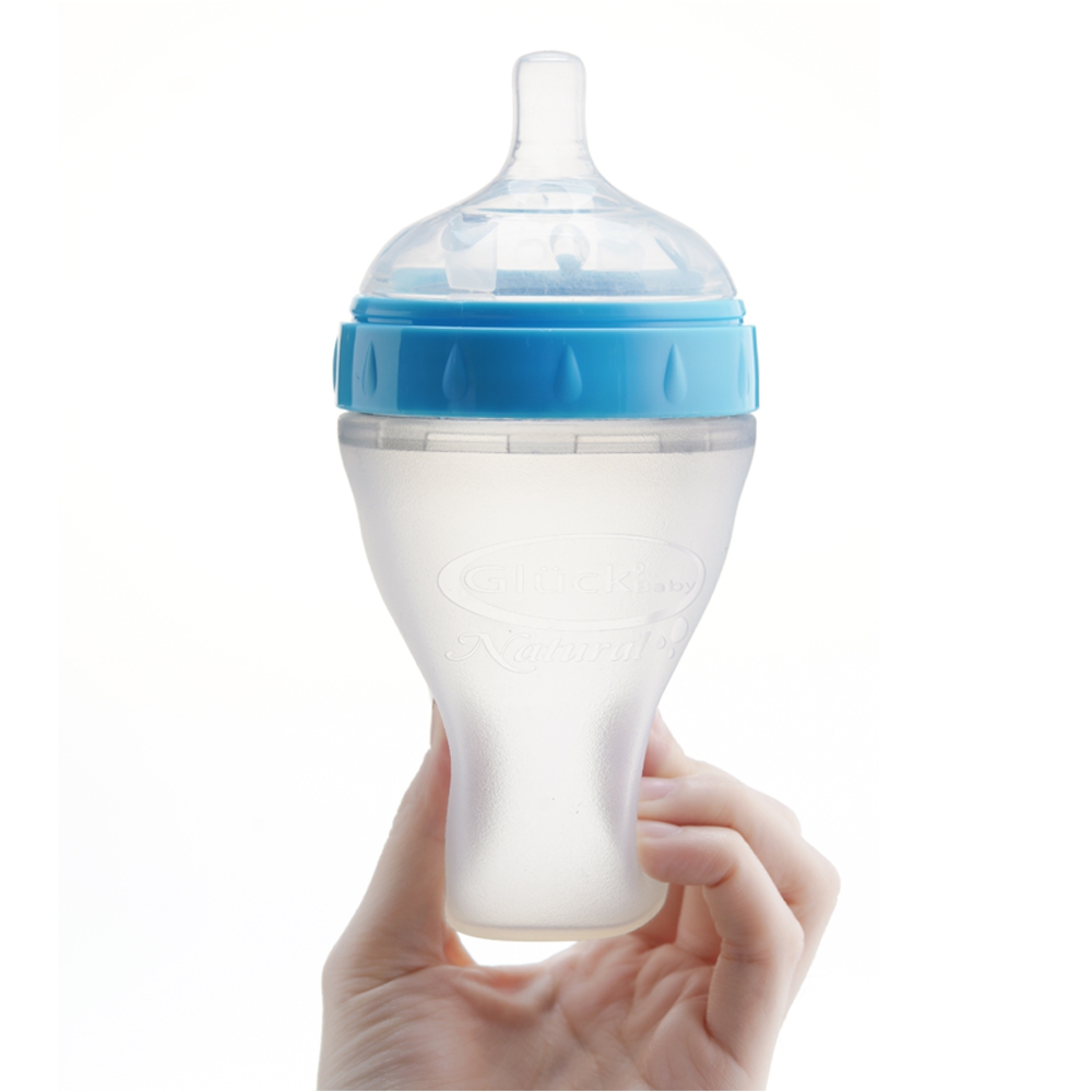 Bình silicone kim cương Gluck MMD240 (màu xanh)