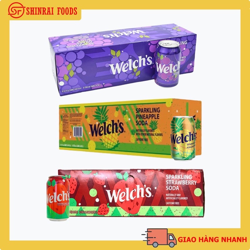 Nước ngọt Welch’s Mỹ thùng 12 lon