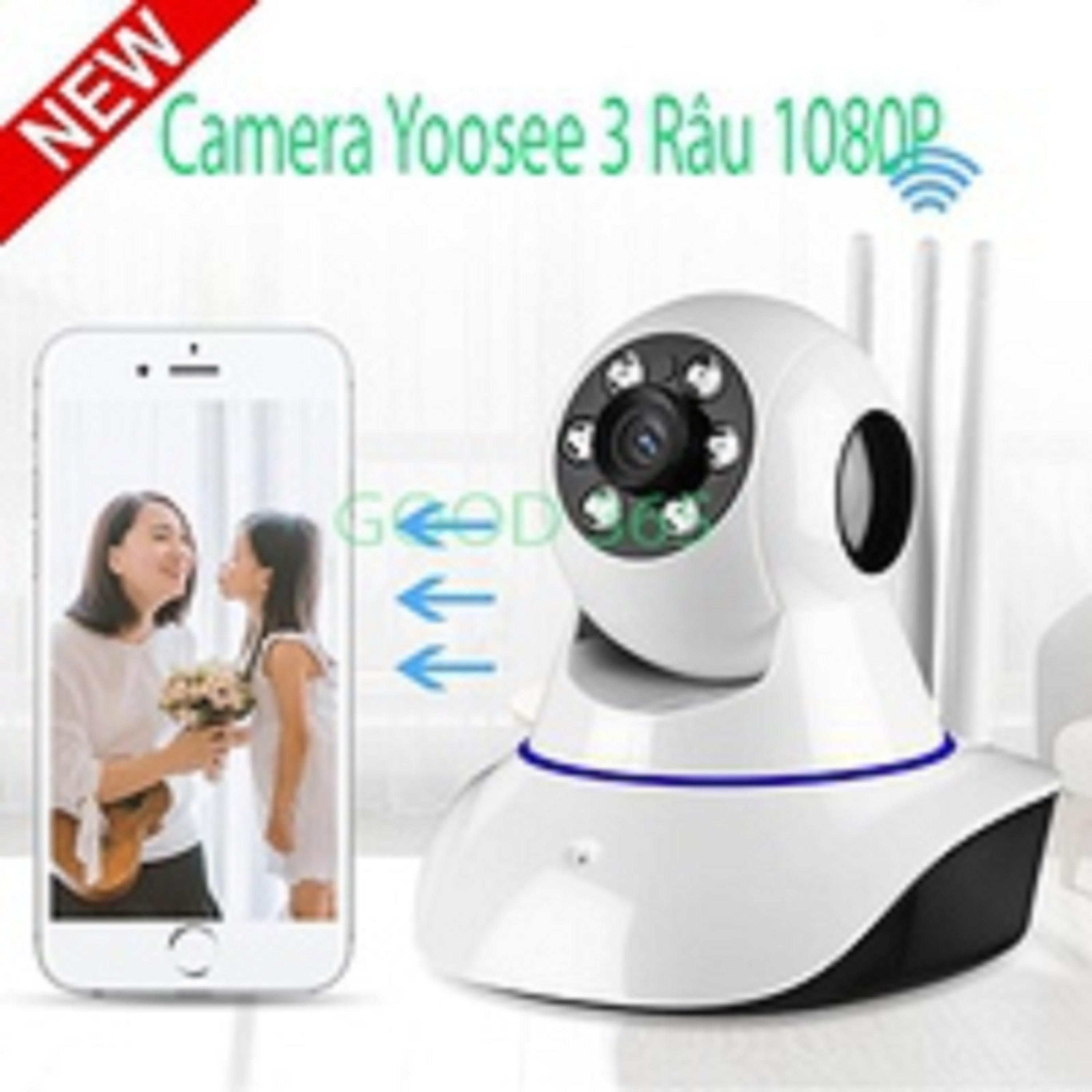 Camera wifi đàm thoại 2 chiều, camera giám sát, camera IP wifi,Camera yoosee 3 Râu 1080p,siêu nét siêu tiện lợi, bảo hành 12 tháng 1 đổi 1