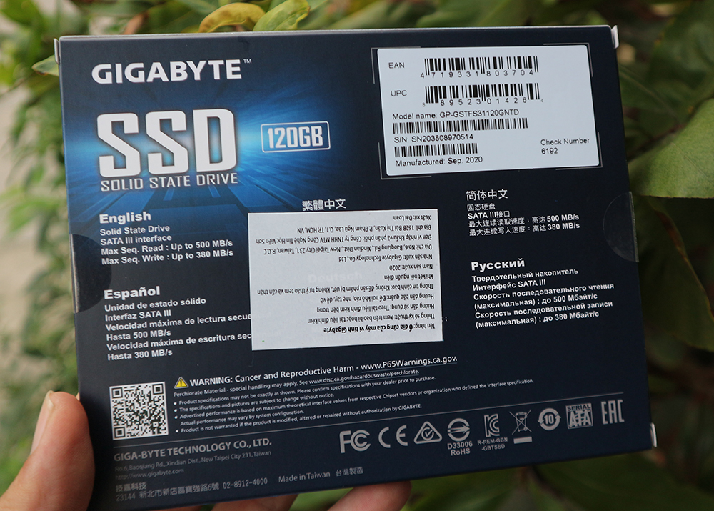 [HCM]Ổ cứng SSD Gigabyte 120GB SATA 3 chính hãng