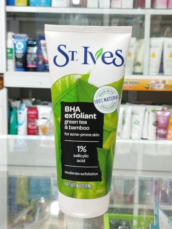 [HCM]Sữa rửa mặt TẨY TẾ BÀO CHẾT MẶT ST.IVES trà xanh ( 50g - 170g) - Mỹ