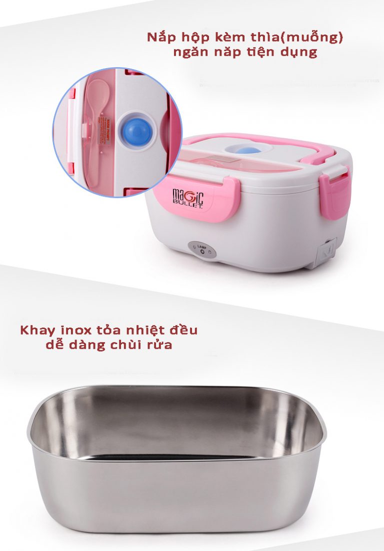 Hộp cơm cắm điện magic lõi inox