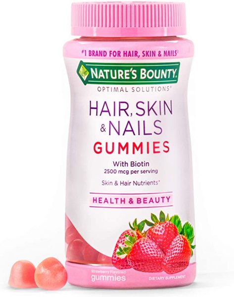 Kẹo Dẻo Natures Bounty Hair, Skin & Nails Gummies Làm Đẹp Da, Tóc 80 viên