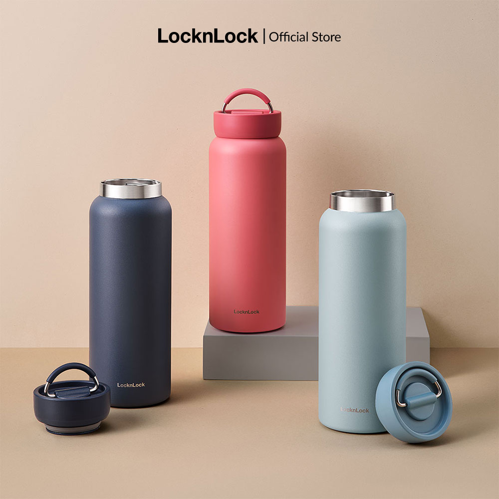 LHC4300 - Bình giữ nhiệt Lock&Lock Jumbo Tumbler 900ml - Có quai xách inox - Giữ nhiệt 24h - Dung tích lớn - Hàng chính hãng