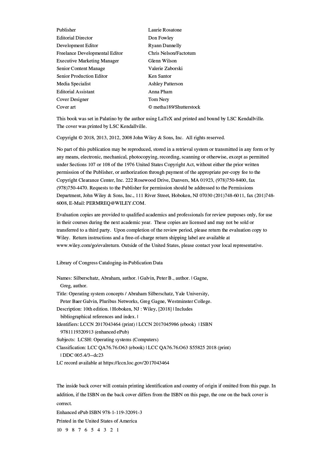 Operating System Concepts