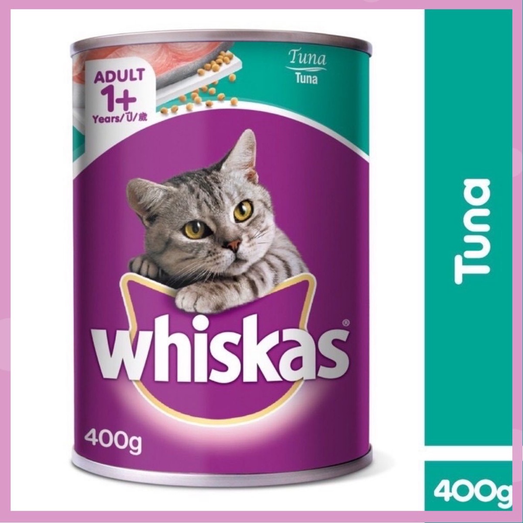 Pate Whiskas Lon 400Gr Vị Cá Biển Và Cá Ngừ
