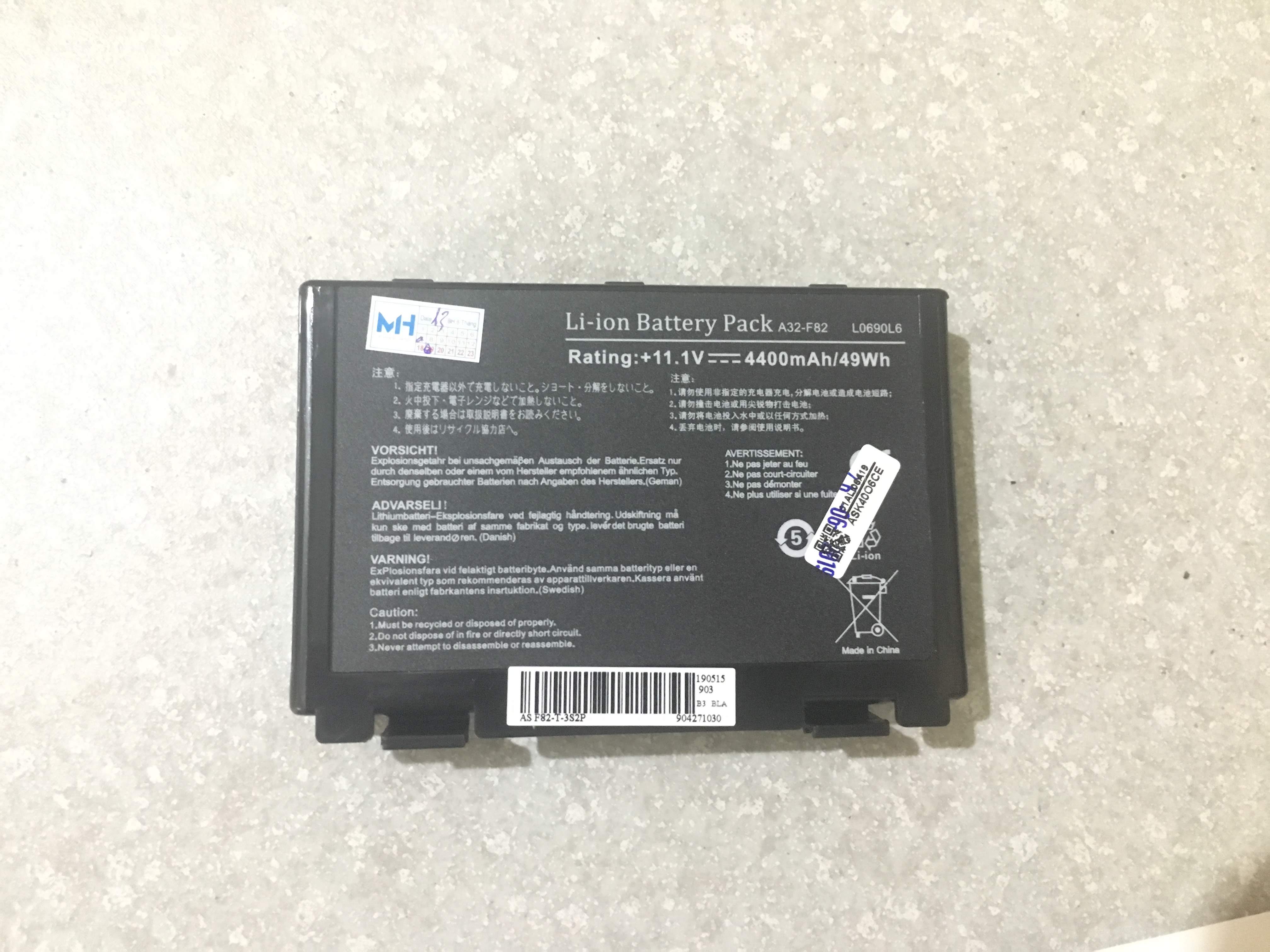 Pin laptop Asus K40 K40ij K40IN