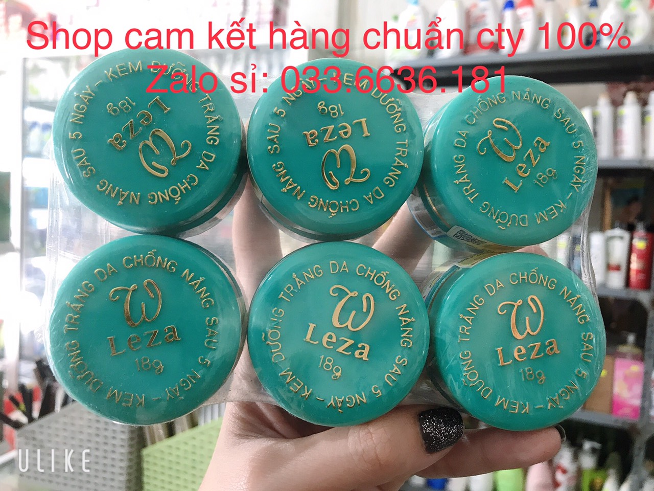 kem wleza hủ xanh trắng da-chống nắng 18g ( hủ trần)