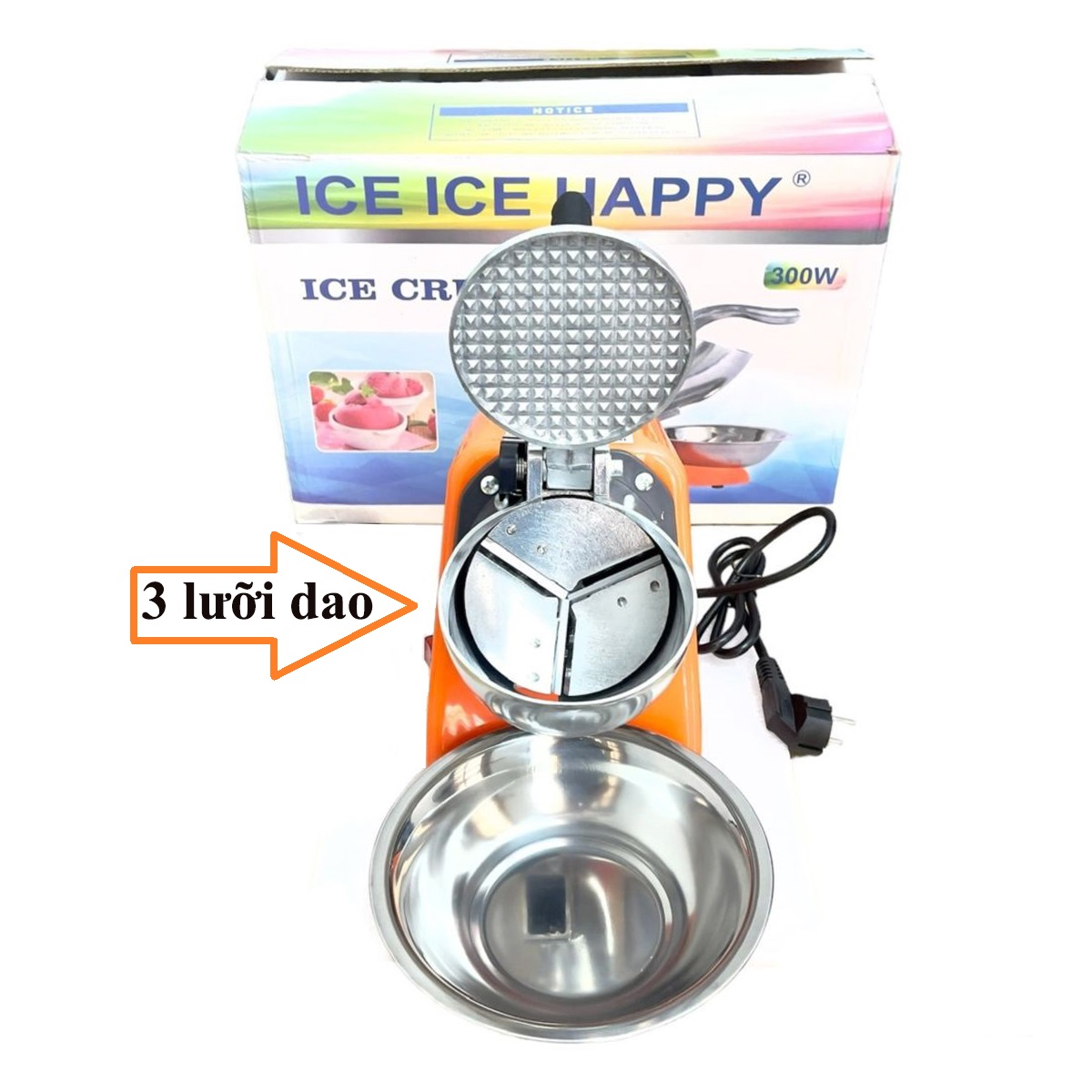 Máy bào đá 03 lưỡi dao - bào đá min hơn, nhanh hơn