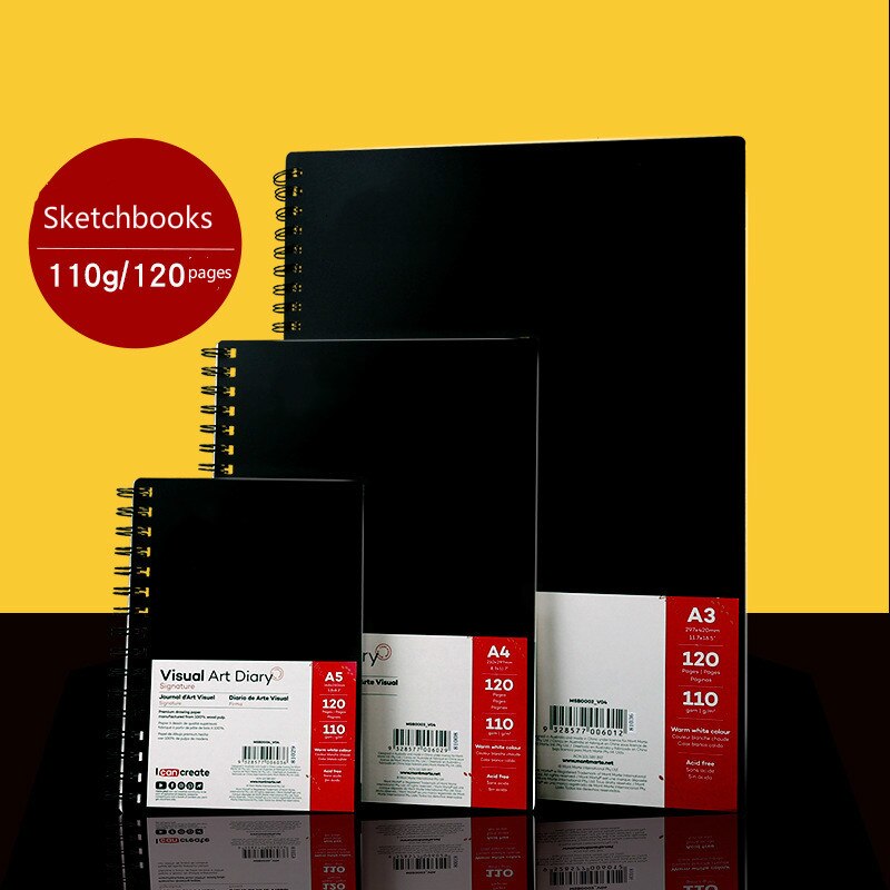 [HCM]SỔ SKETCH MONT MARTE SIZE A5/A4/A3 - VISUAL ART DAILY (BÌA NHỰA 60 TỜ GIẤY 110 GSM)