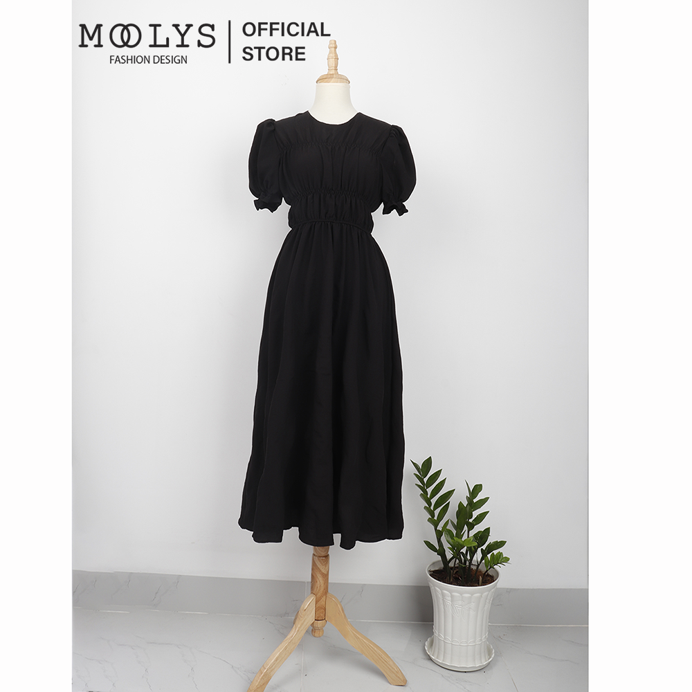 Đầm xoè dáng dài thiết kế đơn giản Moolys MD021