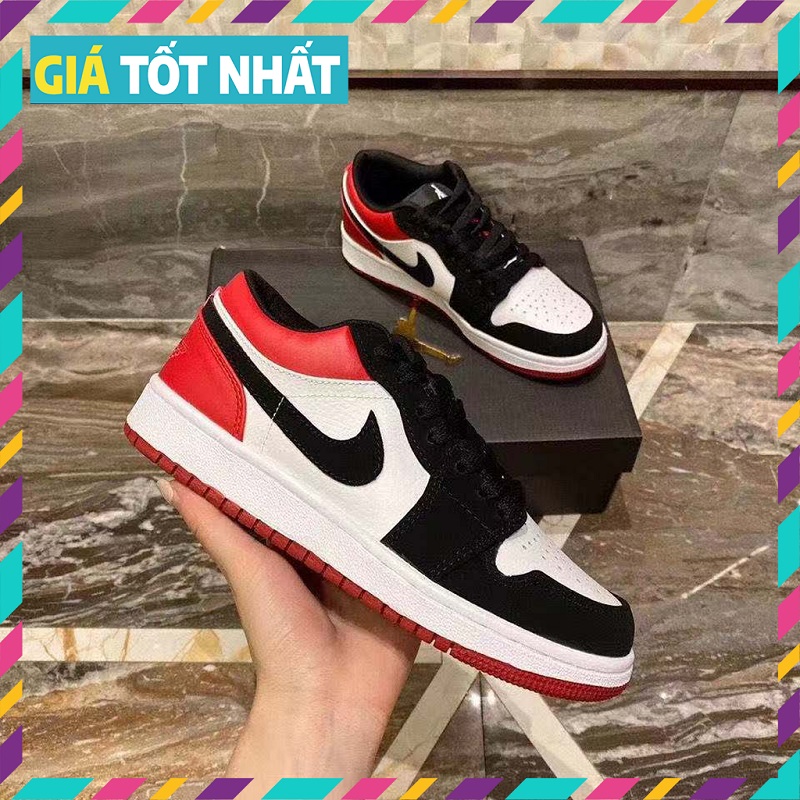 GIÀY THỂ THAO JODAN 1 CỐ THẤP NAM NỮ ĐEN ĐỎ