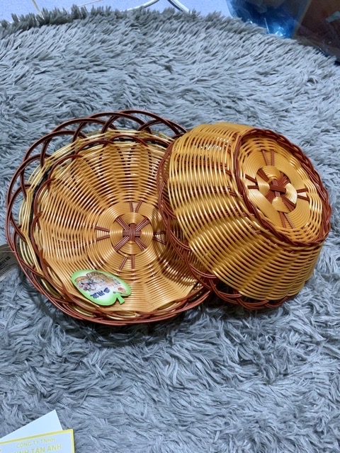 Rế Lót Nồi Đất Sâu Nhiều Size, Rổ Nhựa Đan Giả Mây Lót Siêu Tiện Lợi MTA-MART