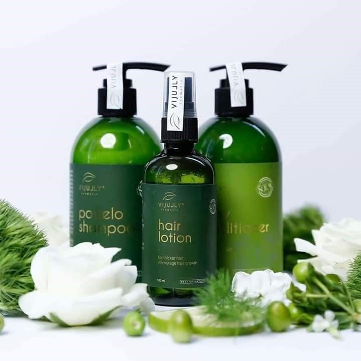 Combo Vijully 3 chai xịt gội xả giảm rụng tóc kích mọc tóc