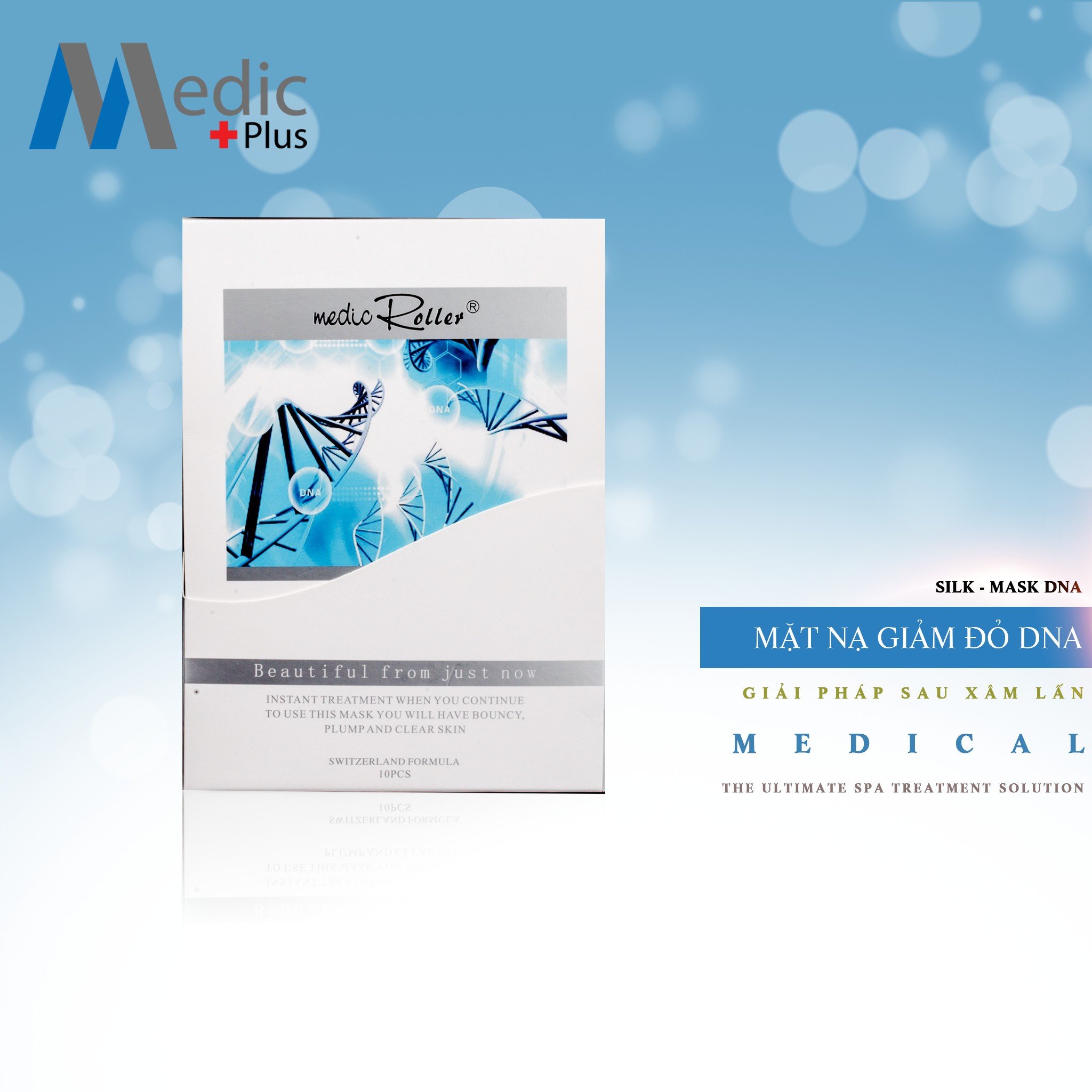 Mặt nạ DNA giảm đỏ sáng da Medic Roller 1 hộp