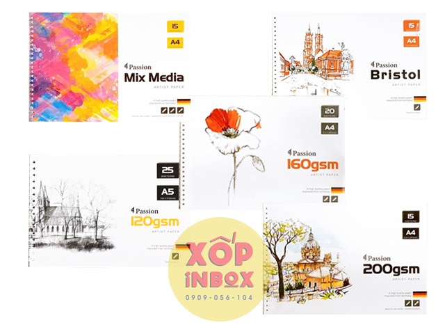 Sổ giấy Canson Sketchbook Passion 200gsm