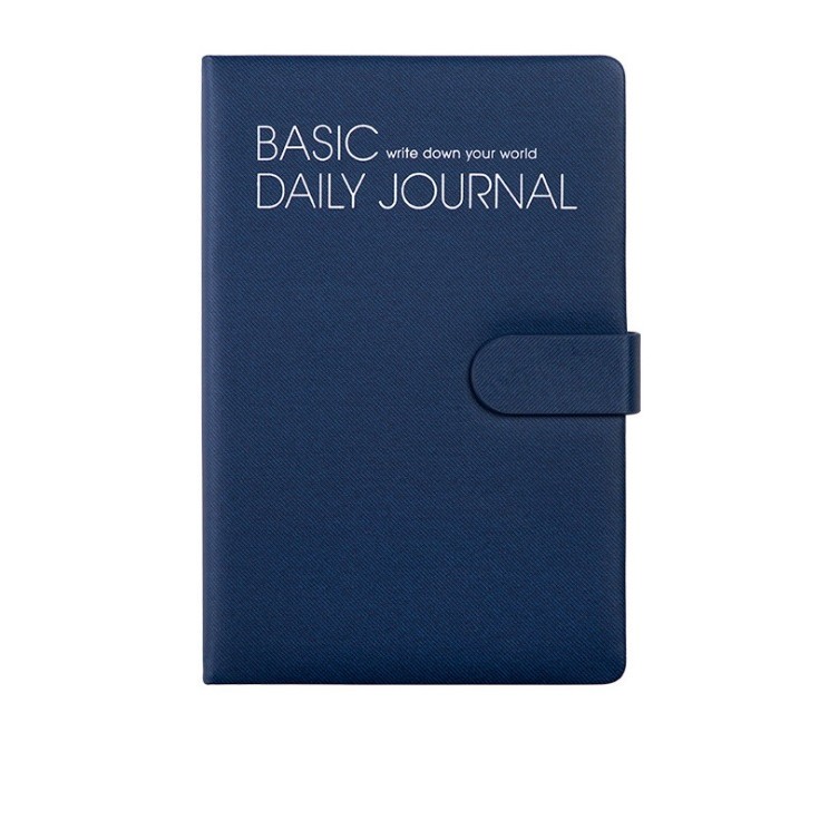 [HCM]Sổ tay cao cấp A5 basic daily journal (cagie notebook) chất liệu PU cao cấp kích thước A5 có khóa cài bề mặt giấy mịn thiết kế đơn giản và tiện dụng