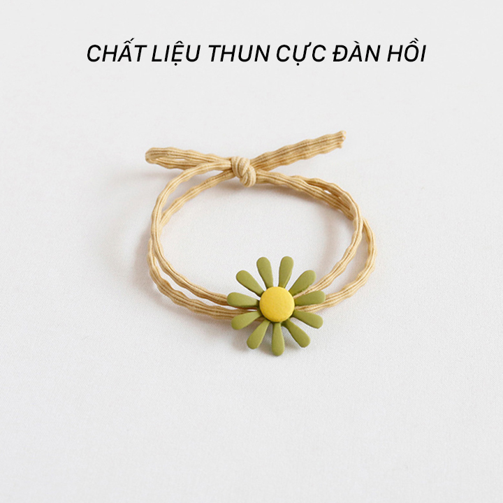 Dây buộc tóc, thun cột tóc hoa cúc thời trang