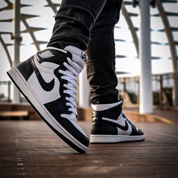 Giày J0rdan 1 High Retro Pandan ( Giày thể thao JD1 đen trắng)